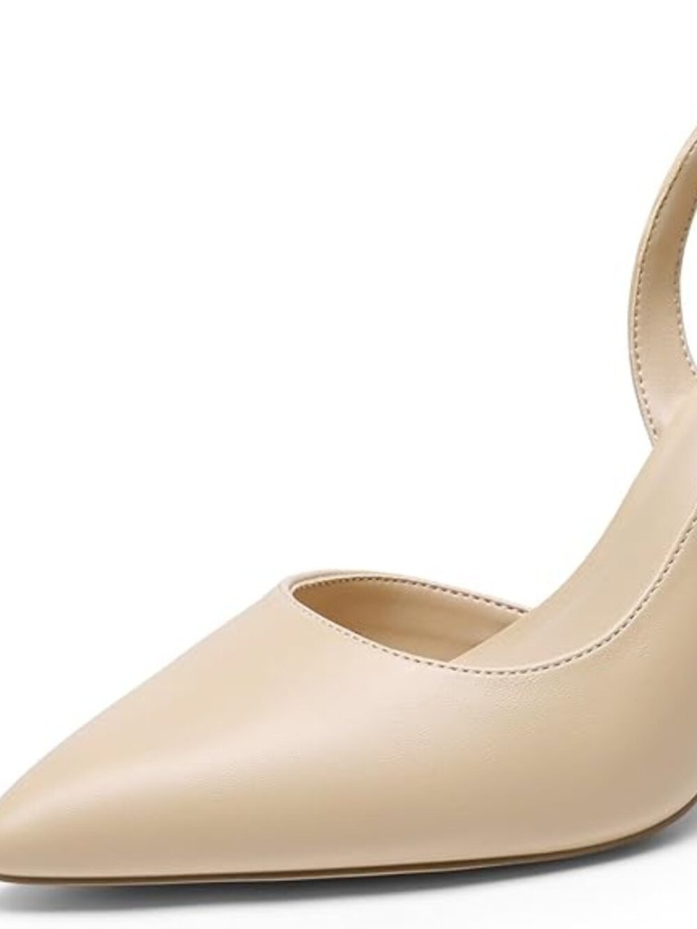 Women's Slingback Closed Pointed Toe Kitten Heels High Stiletto Dress Shoes Wedd